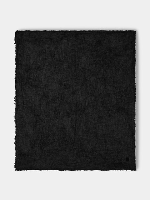 Frenckenberger - Cashmere Scarf | One Size - Black - ABASK - 