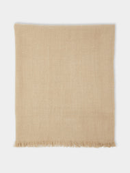 Me & K - Heavy Cashmere Solid Twill Scarf - Natural - ABASK - 