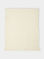 Me & K - Heavy Cashmere Solid Twill Scarf - Ivory - ABASK - 