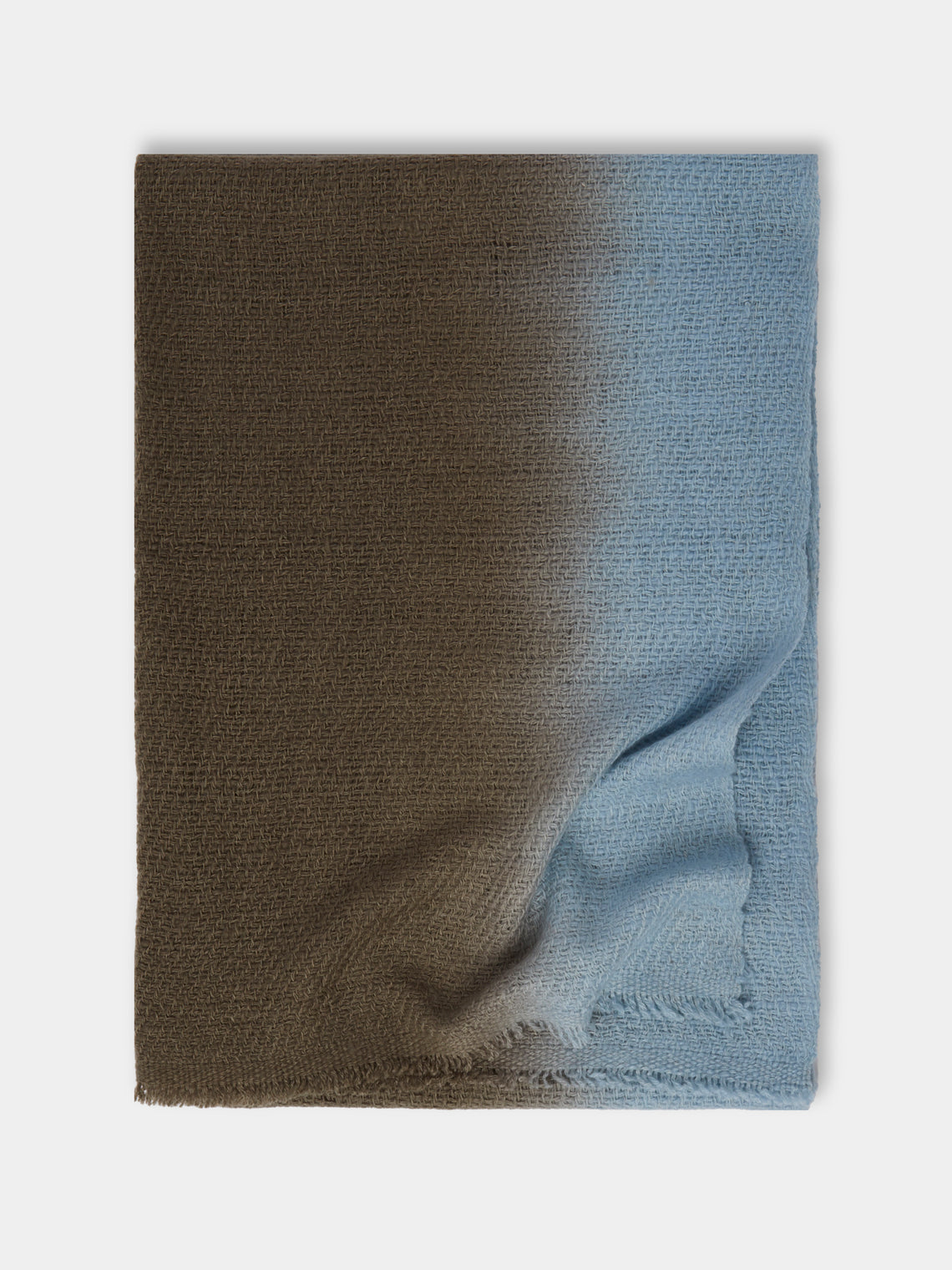 Me & K - Cashmere Ombré-Border Scarf | One Size - Grey - ABASK - 