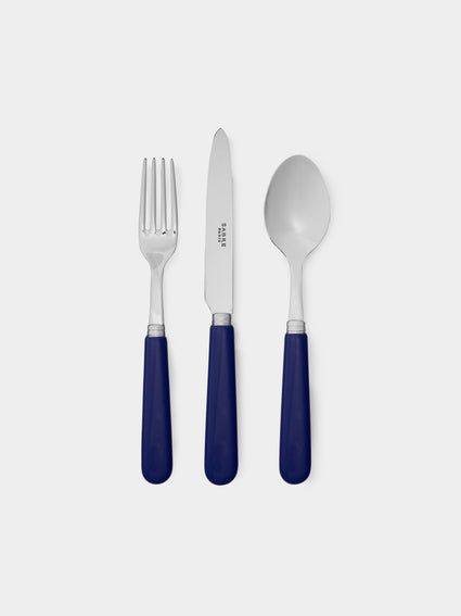 Sabre - Pop Dessert Cutlery (Set of 3) - Blue - ABASK - [thumbnail]