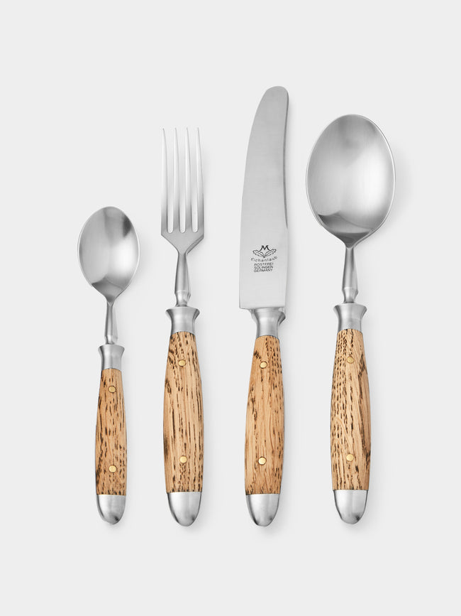 Eichenlaub - Light Oak Old German Dinner Cutlery (Set of 4) - Natural - ABASK - 