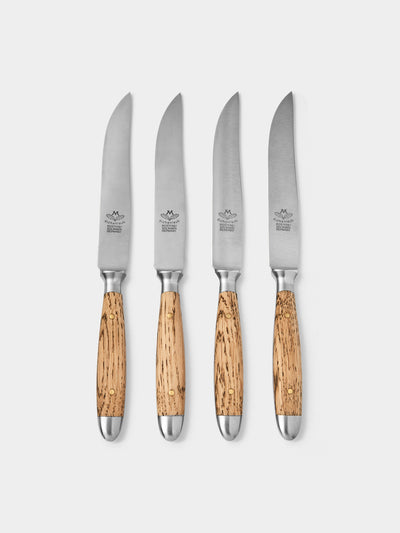 Eichenlaub - Light Oak Old German Steak Cutlery (Set of 4) - Natural - ABASK - 