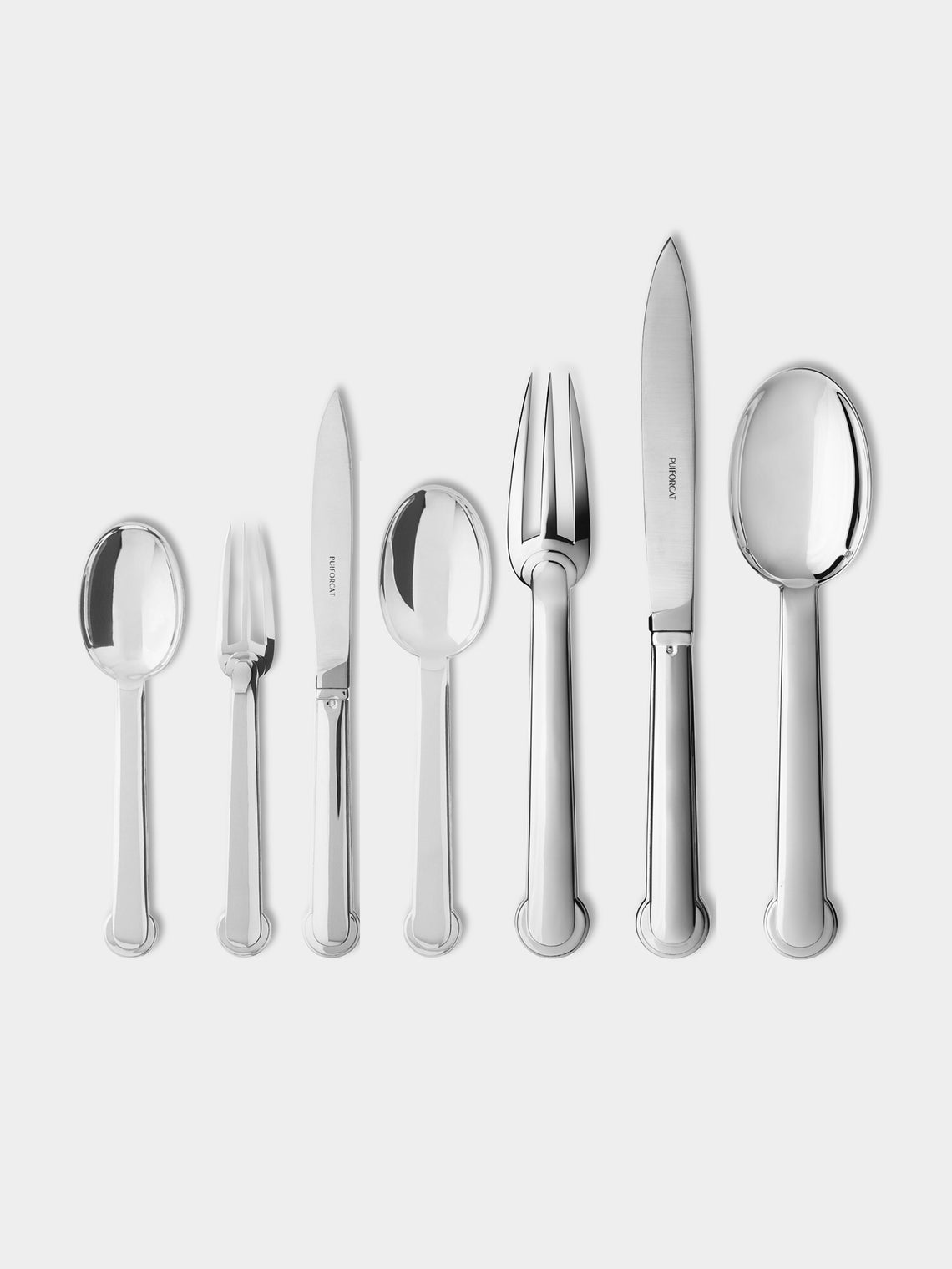 Puiforcat - Annercy Sterling Silver Cutlery (Set of 7) - Silver - ABASK - 