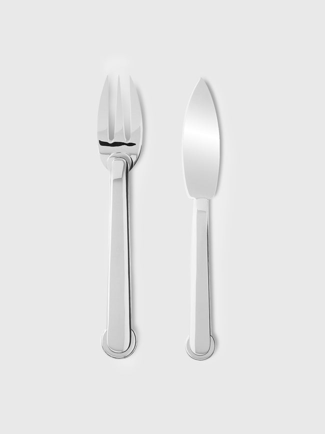 Puiforcat - Annercy Sterling Silver Fish Fork and Knife - Silver - ABASK - 