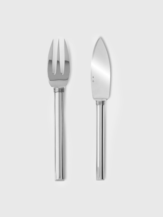 Puiforcat - Cannes Sterling Silver Fish Fork and Knife - Silver - ABASK - 