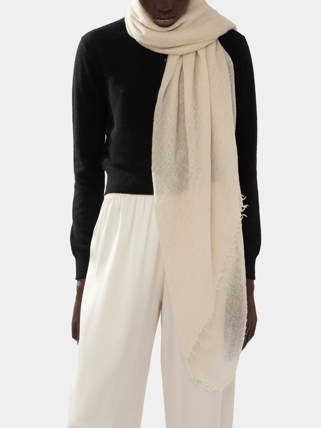 Frenckenberger - Cashmere Scarf | One Size - Cream - ABASK - 