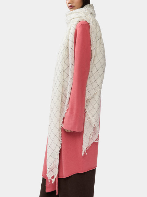 Frenckenberger - Woven Cashmere Medium Scarf - Grey - ABASK