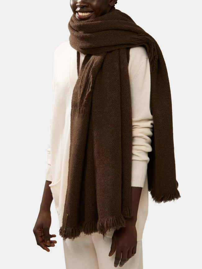 Norlha - Flock Hand-Spun Yak Khullu Scarf - Brown - ABASK - 