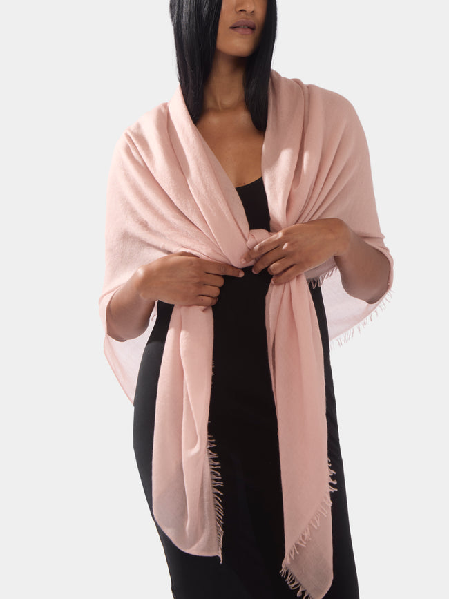 Ryan Roche - Extra-Fine Cashmere Scarf | One Size - Pink - ABASK