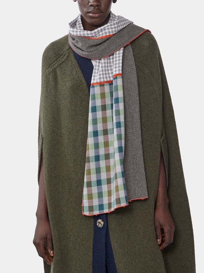 Leo Atlante - Oups Wool-Blend Scarf - Green - ABASK