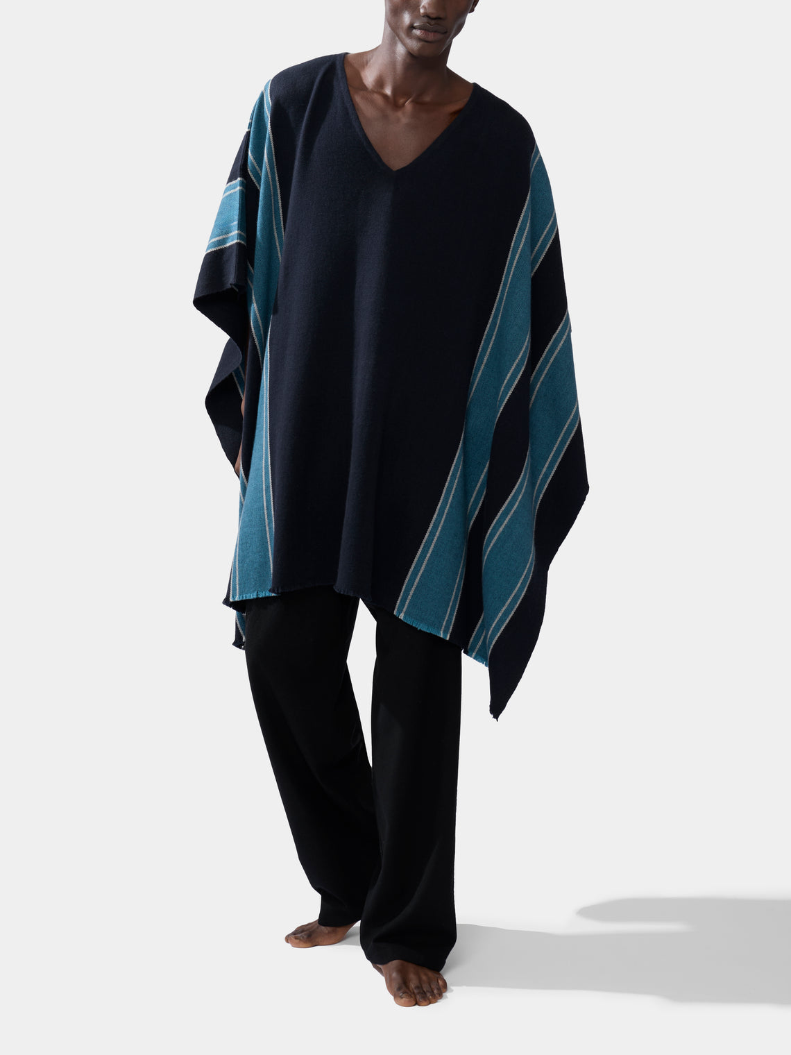 Cashmere Asymmetric Poncho | One Size