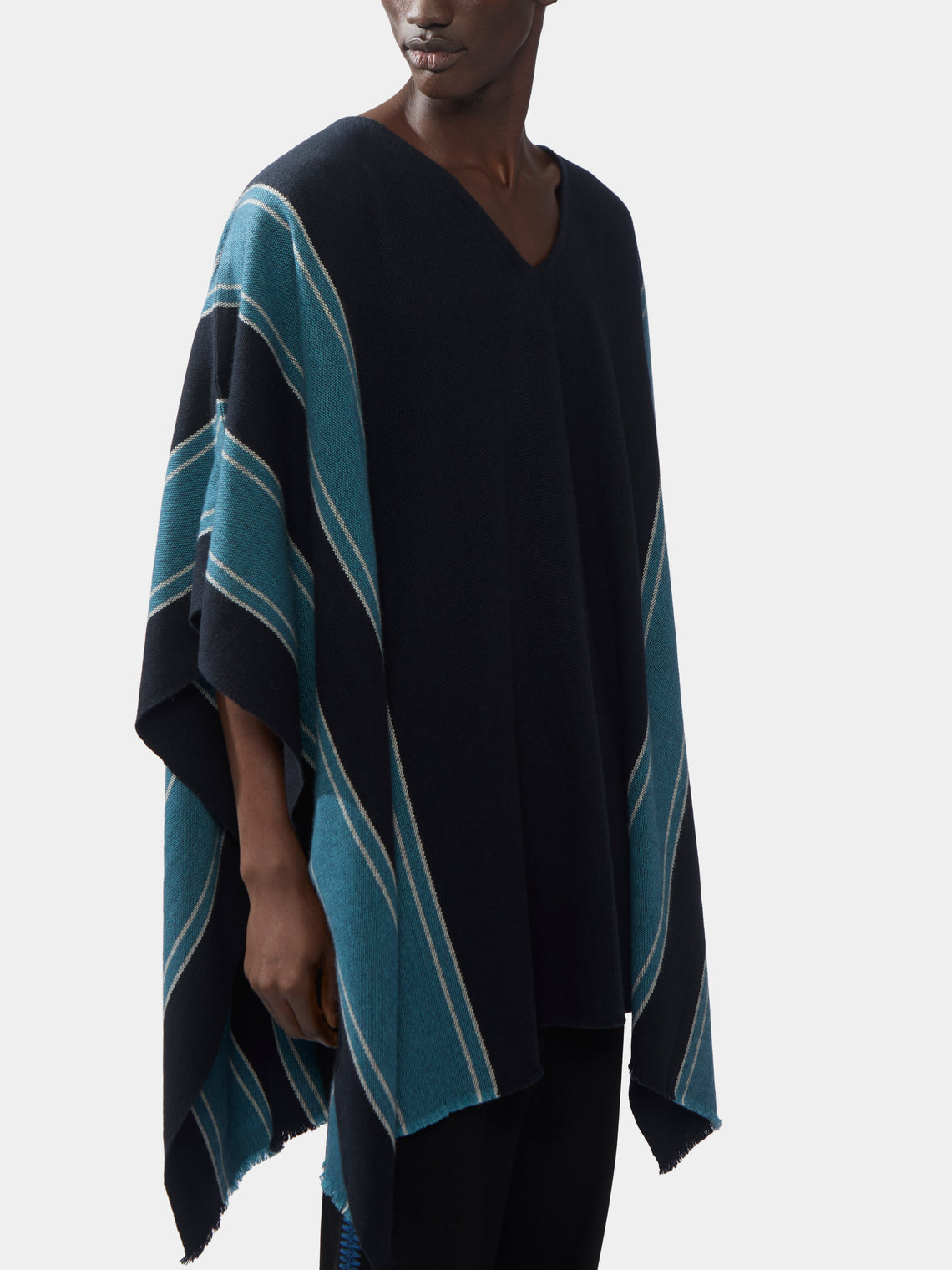 Cashmere Asymmetric Poncho | One Size