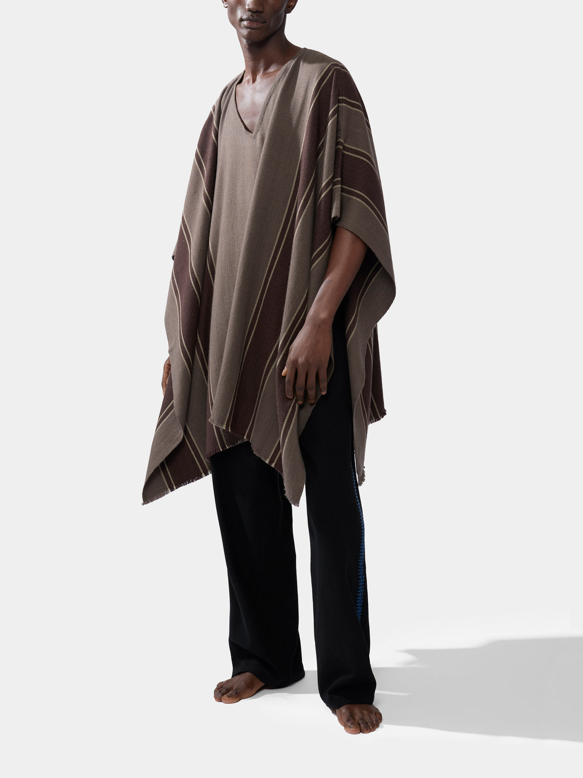 Cashmere Asymmetric Poncho | One Size