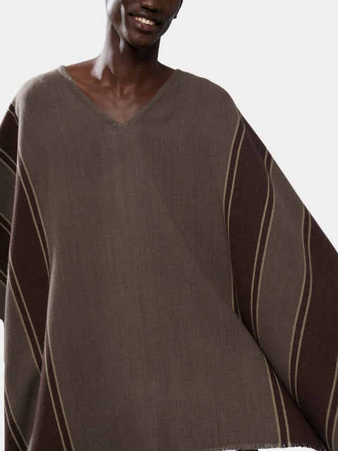 Cashmere Asymmetric Poncho | One Size