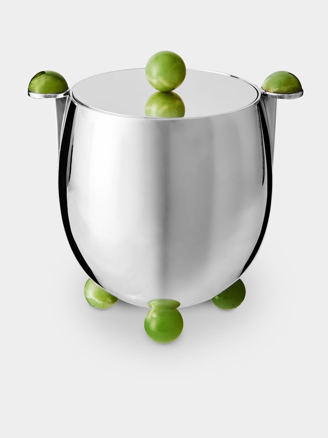 Wiener Silber Manufactur - Sterling Silver and Jade Ice Bucket - Silver - ABASK - 