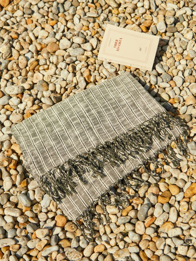 Basil Handwoven Linen and Cotton Towels (Set of 2)