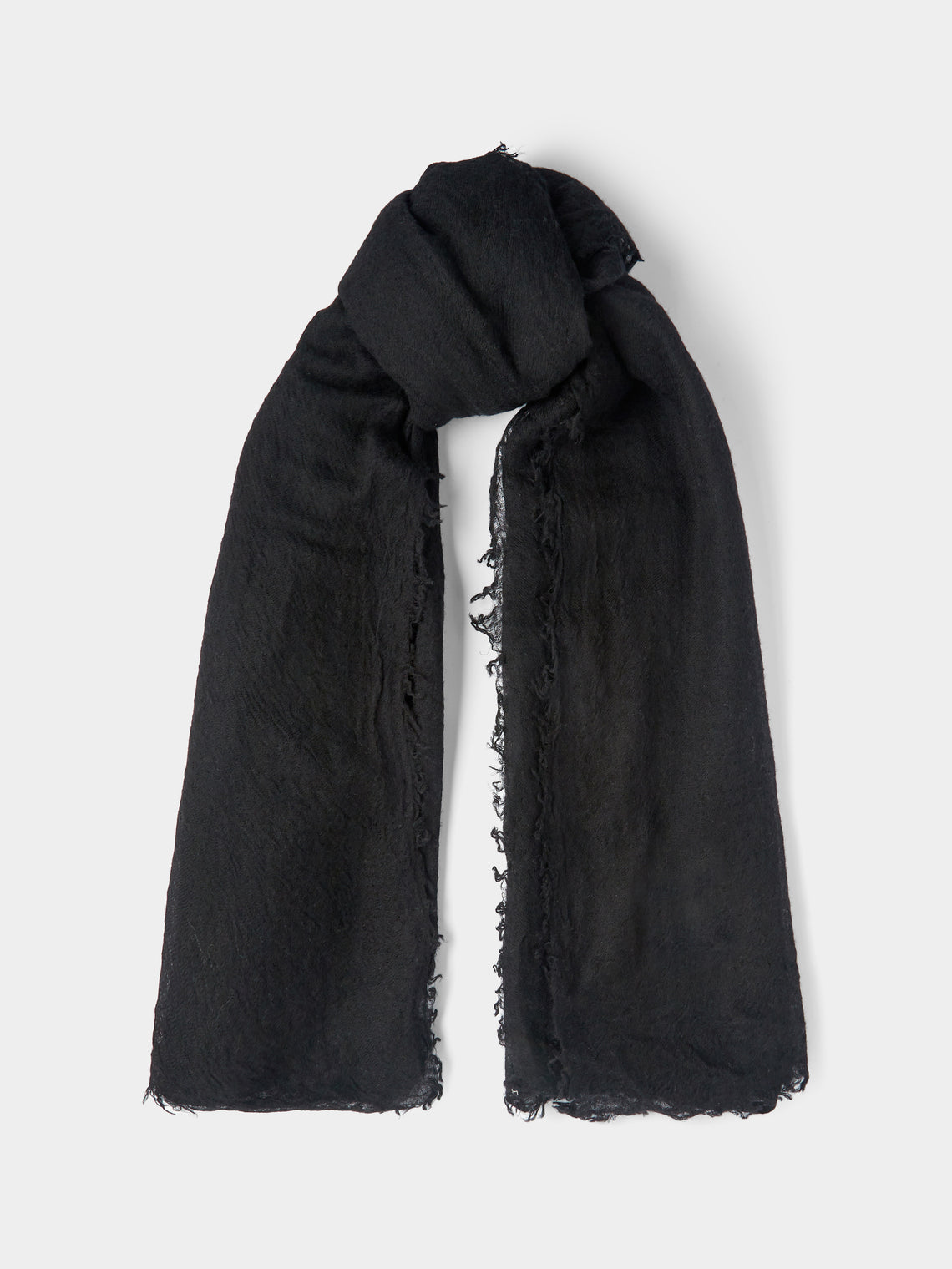 Frenckenberger - Cashmere Scarf | One Size - Black - ABASK - 