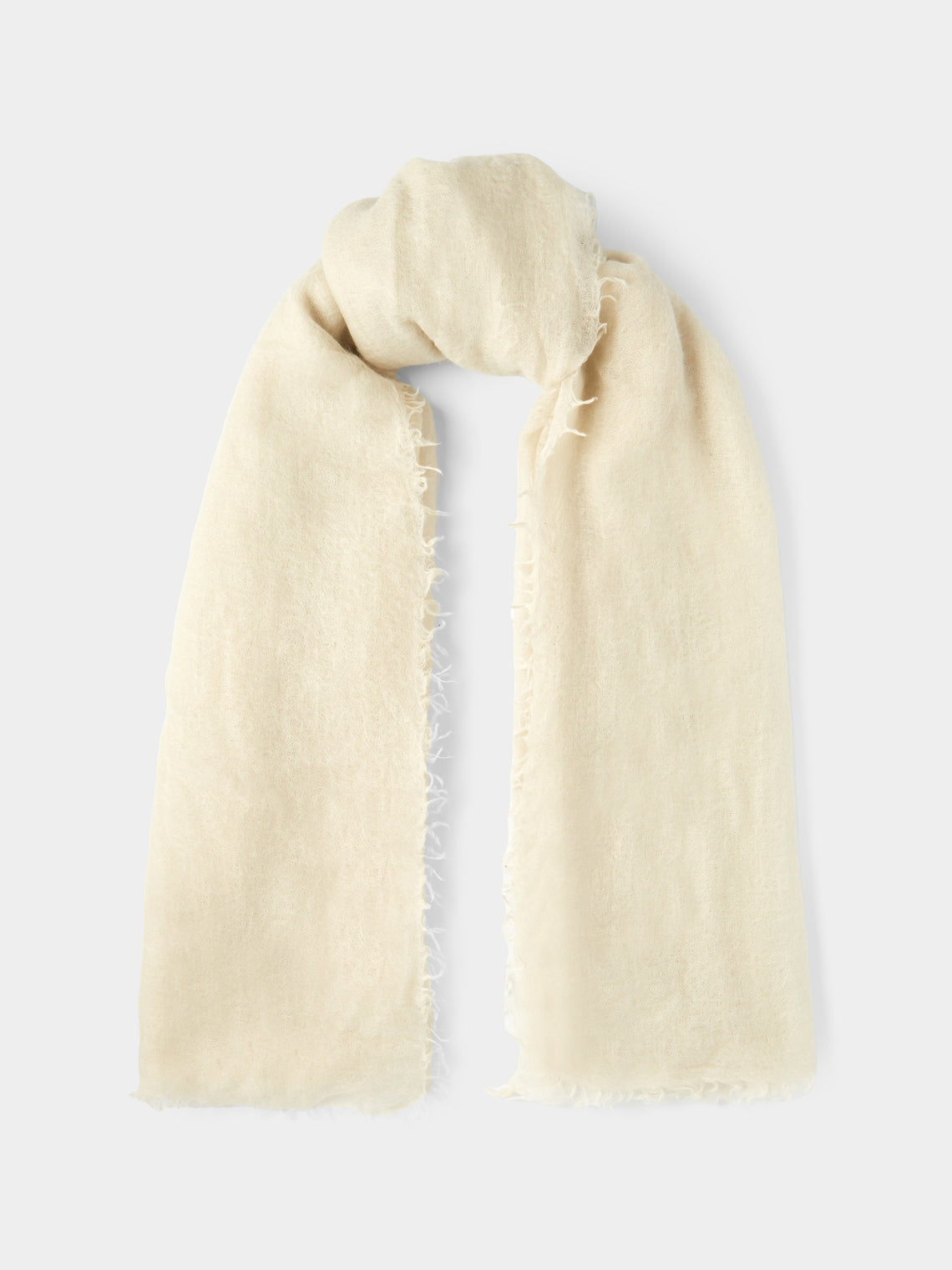 Frenckenberger - Cashmere Scarf | One Size - Cream - ABASK - 