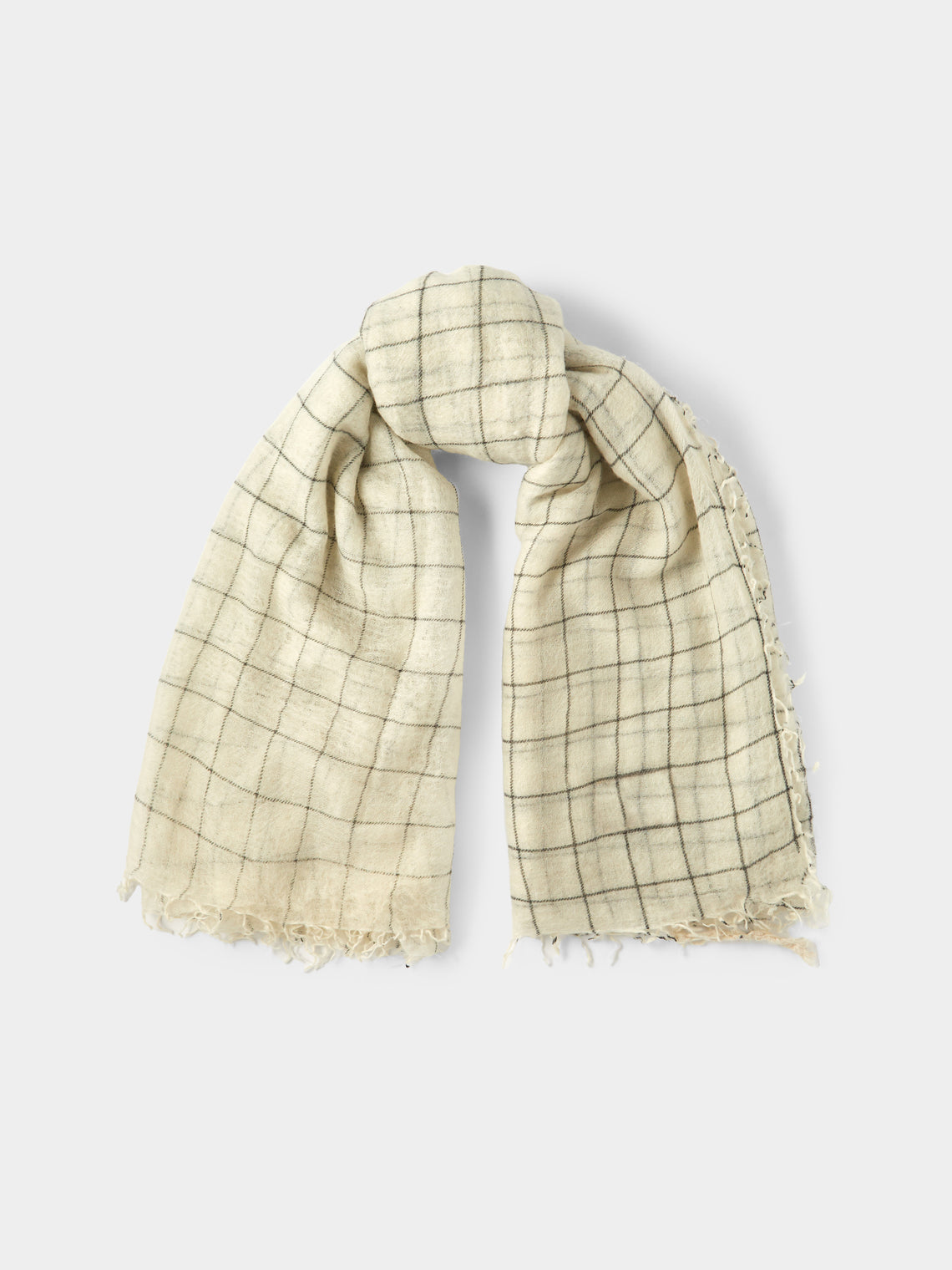 Frenckenberger - Woven Cashmere Medium Scarf - Grey - ABASK