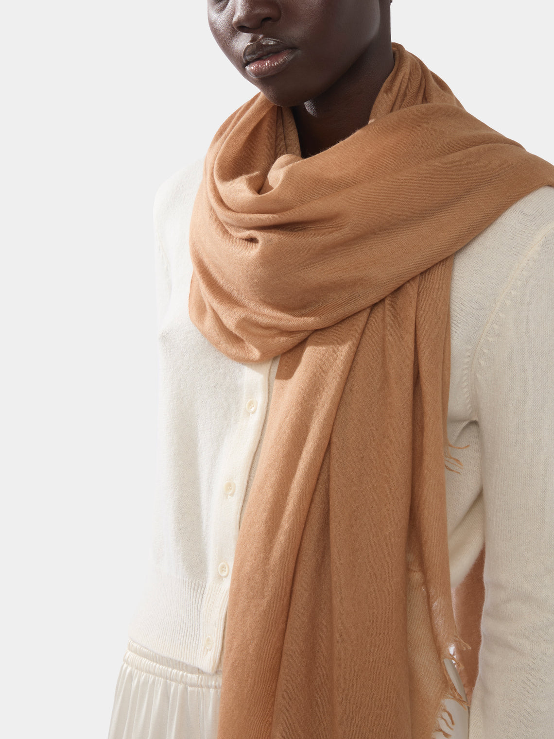 Ryan Roche - Extra-Fine Cashmere Scarf | One Size - Camel - ABASK