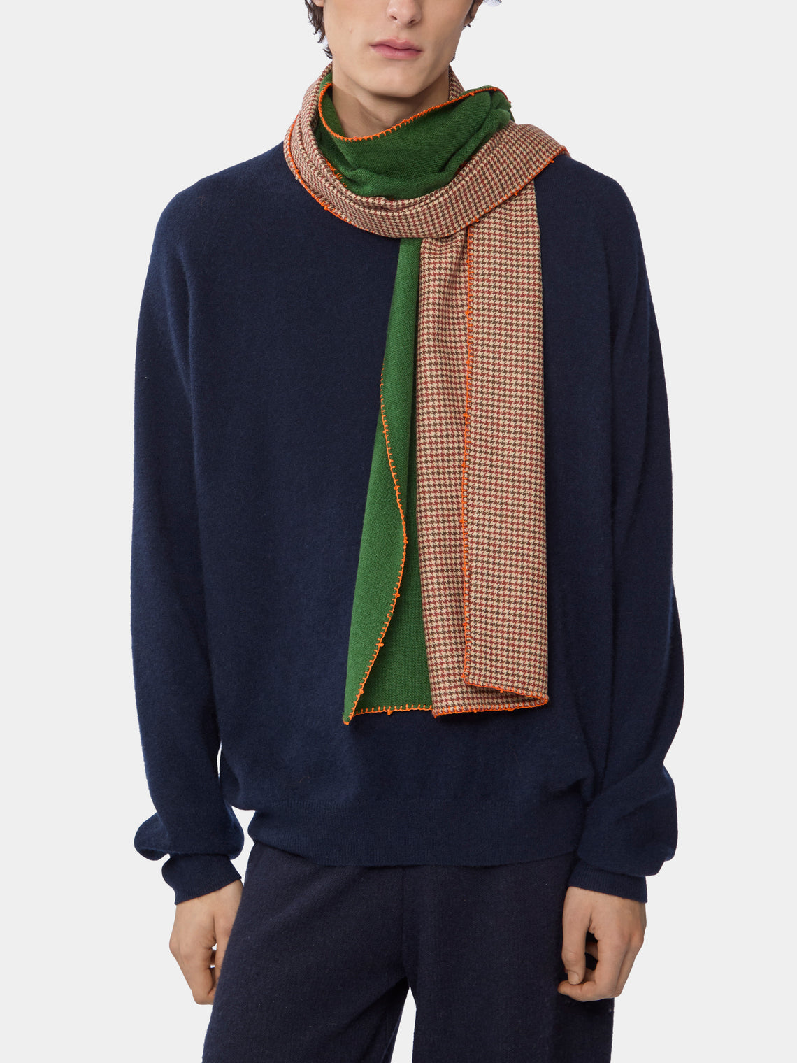 Leo Atlante - Nesness Wool-Blend Scarf - Green - ABASK - 