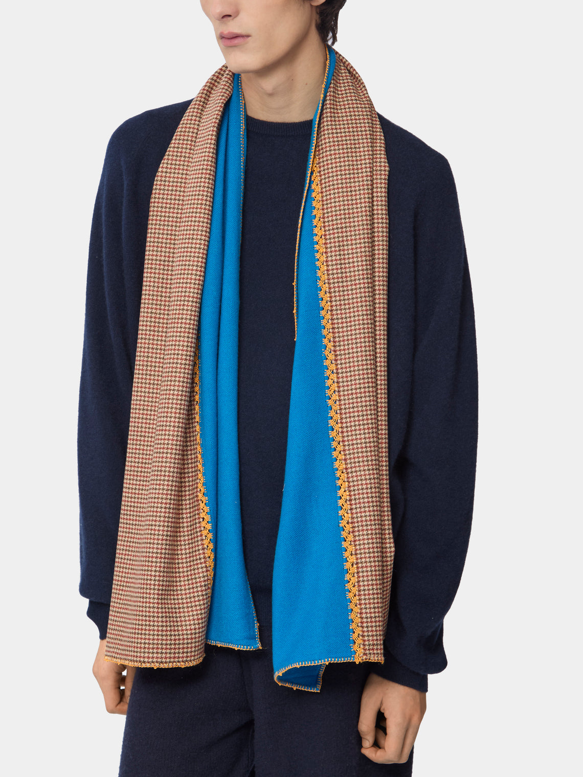 Leo Atlante - Nesness Wool-Blend Scarf - Blue - ABASK - 