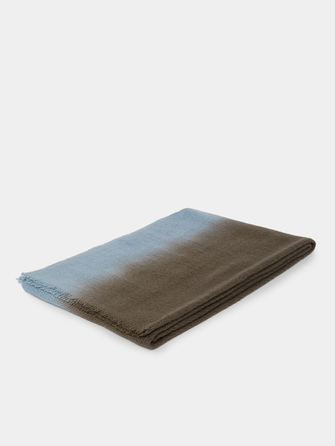 Me & K - Cashmere Ombré-Border Scarf | One Size - Grey - ABASK - 