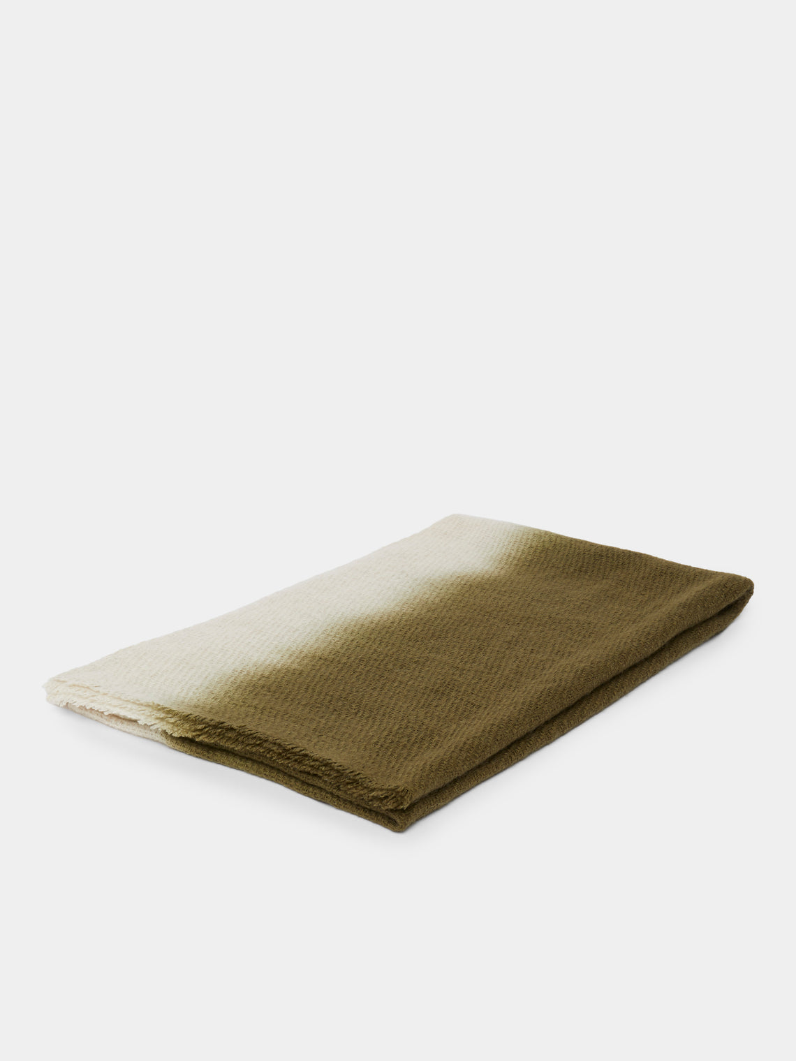 Me & K - Cashmere Ombré-Border Scarf | One Size - Green - ABASK - 