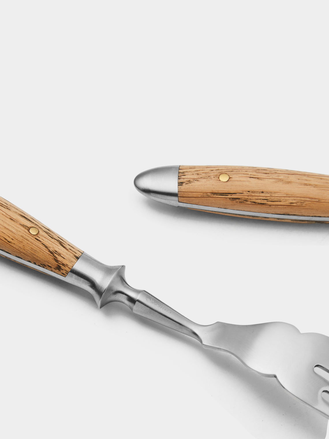 Eichenlaub - Light Oak Old German Fish Cutlery (Set of 2) - Natural - ABASK - 