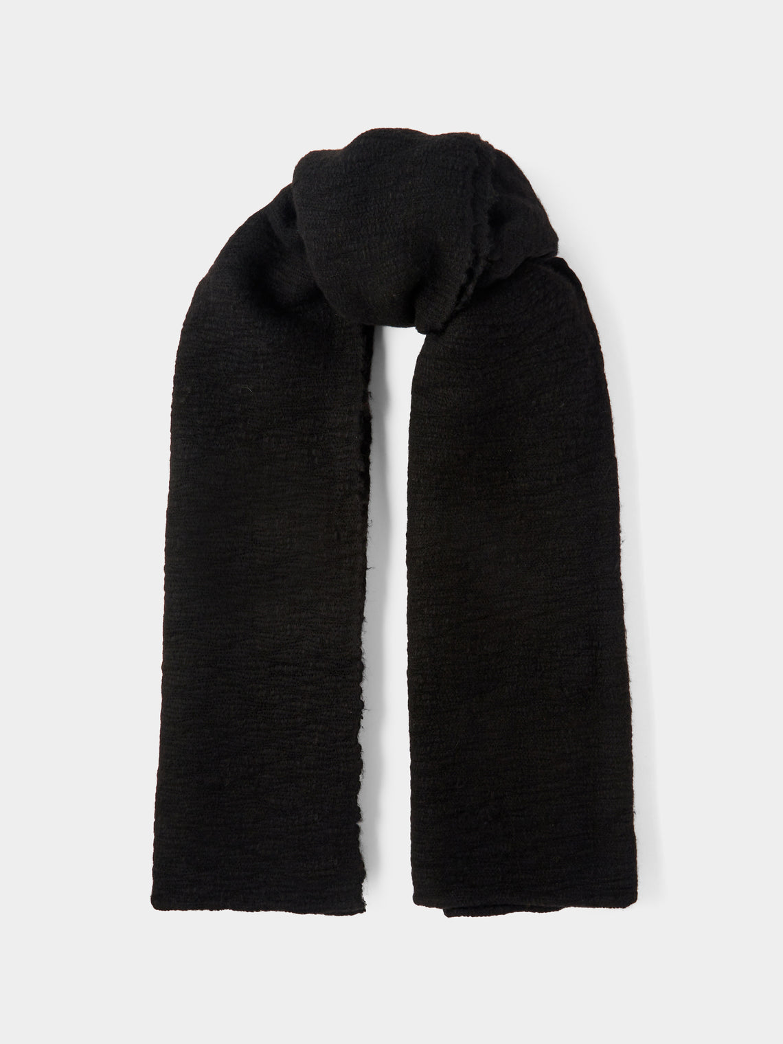 Norlha - Shepherd Hand-Spun Yak Khullu Scarf - Black - ABASK - 