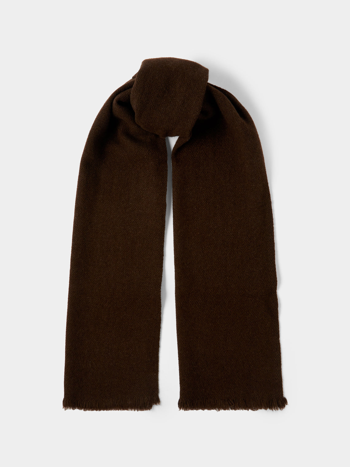 Norlha - Nomad Classic Yak Khullu Skinny Braided Scarf - Brown - ABASK - 