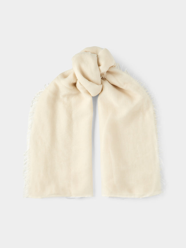 Ryan Roche - Extra-Fine Cashmere Scarf | One Size - Ivory - ABASK - 