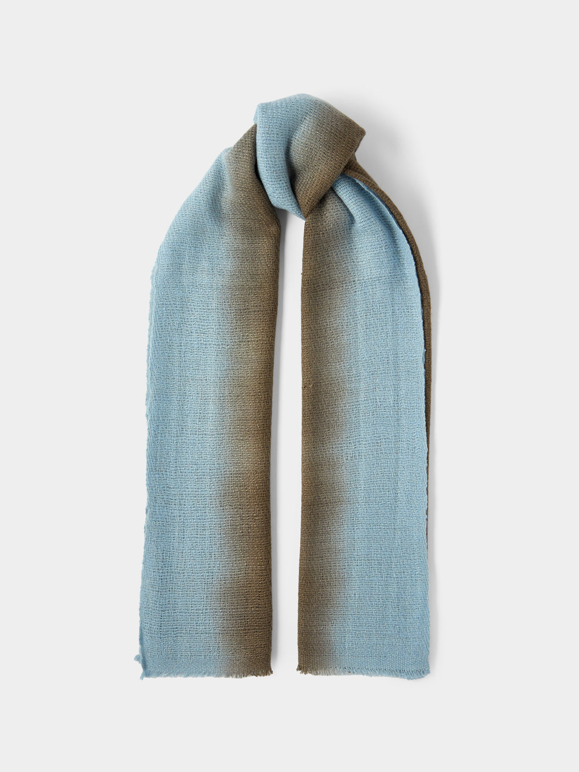 Me & K - Cashmere Ombré-Border Scarf | One Size - Grey - ABASK - 