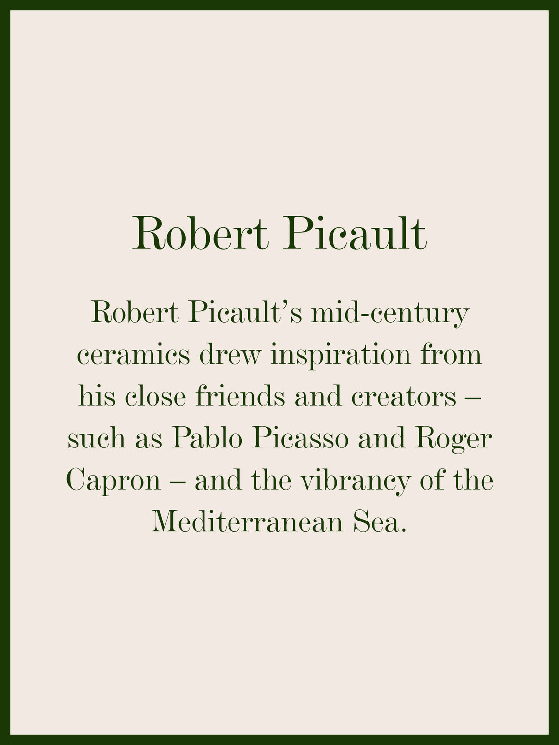 1950s Robert Picault for Longchamp Ceramic Platter