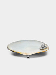 Objet Luxe - Silver-Plated and Black Mother-of-Pearl Plate -  - ABASK - 
