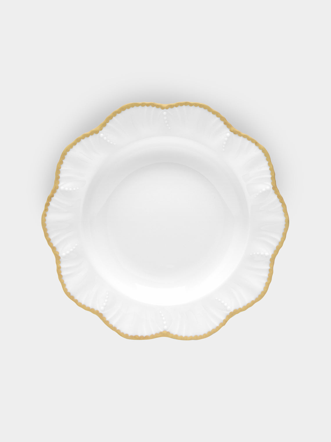 Pinto Paris - Simple Dentelle Hand-Painted Porcelain Soup Plate -  - ABASK