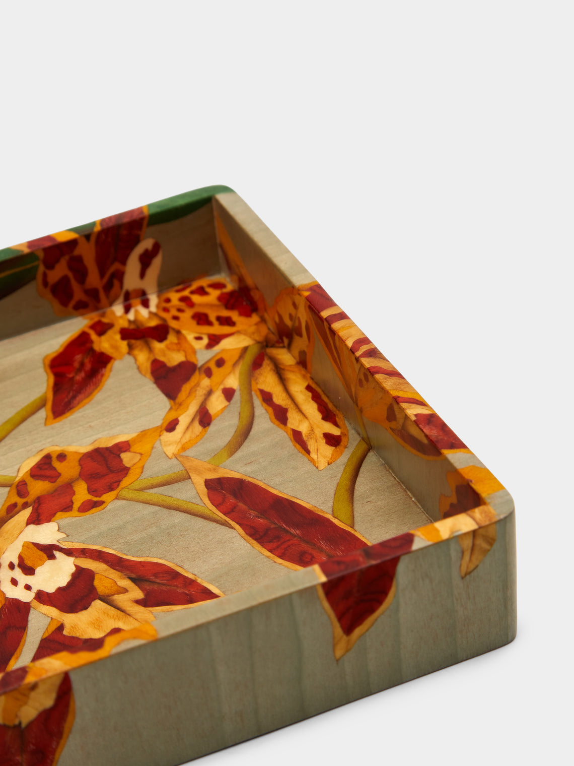 Silvia Furmanovich - Orchids Marquetry Wood Vide Poche -  - ABASK