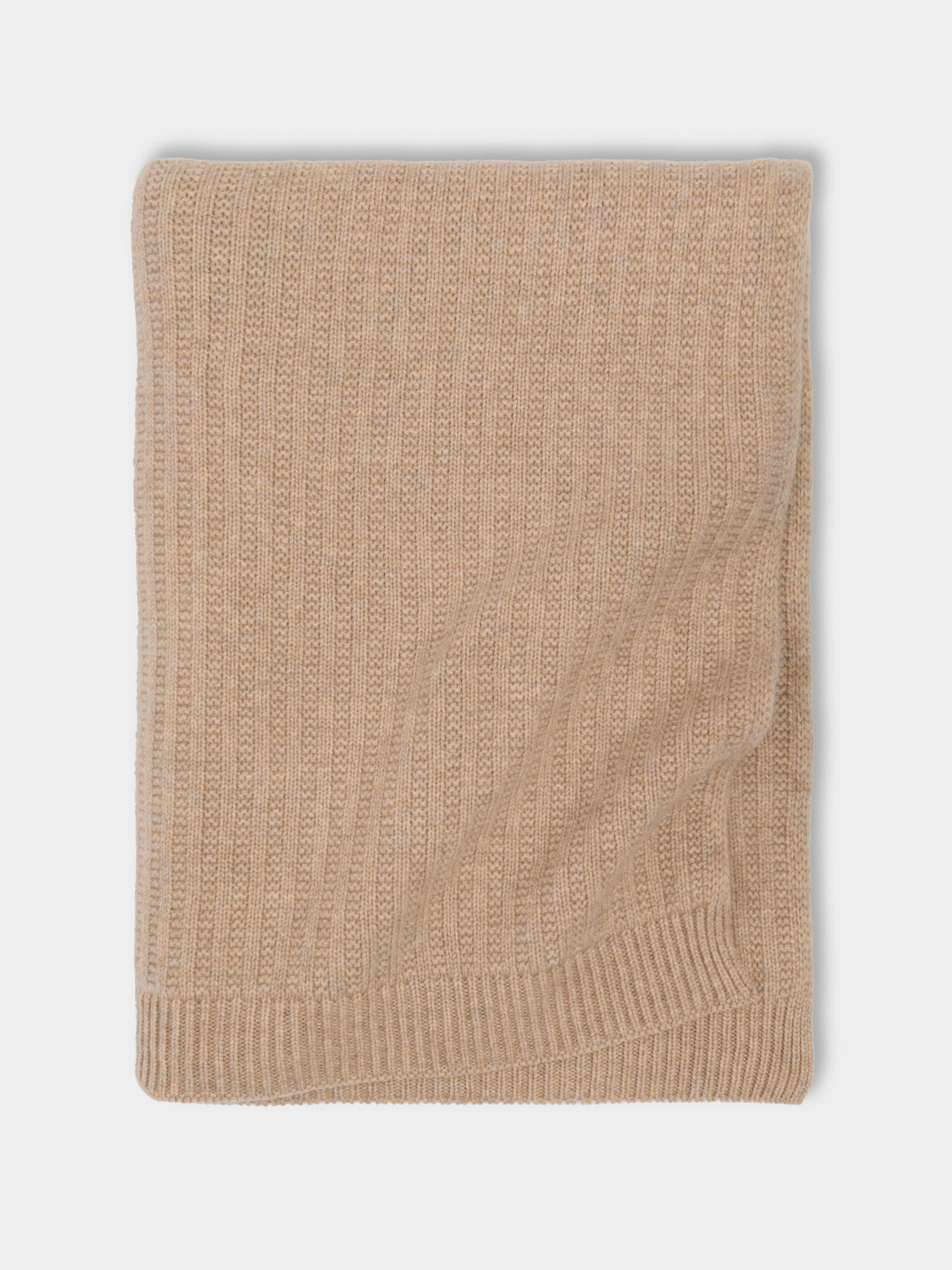 Johnstons of Elgin - Knitted-Texture Cashmere Blanket -  - ABASK - 