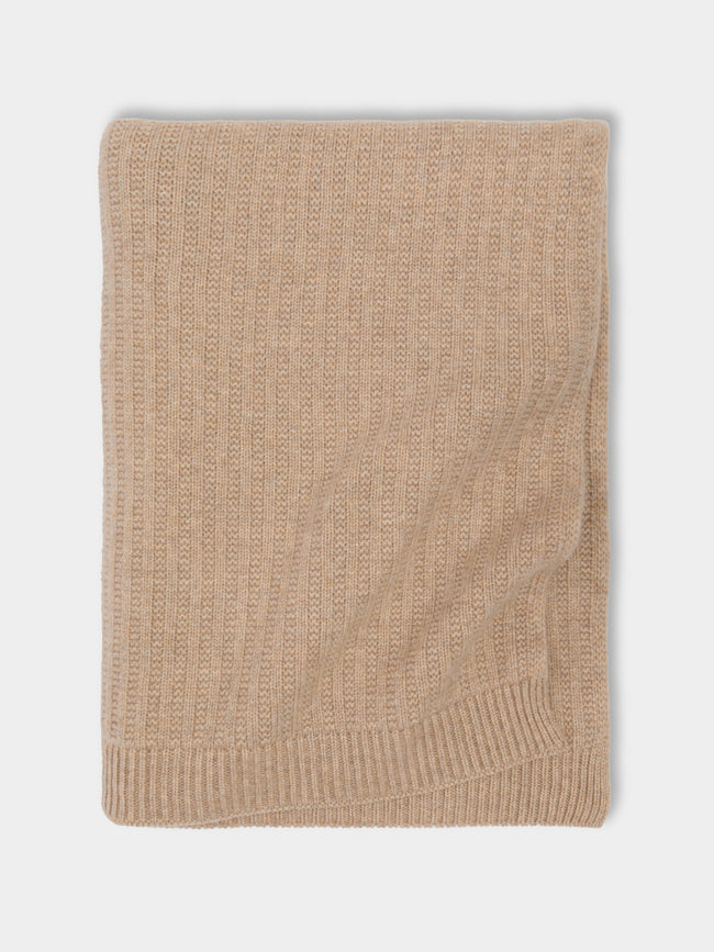 Johnstons of Elgin - Knitted-Texture Cashmere Blanket -  - ABASK - 