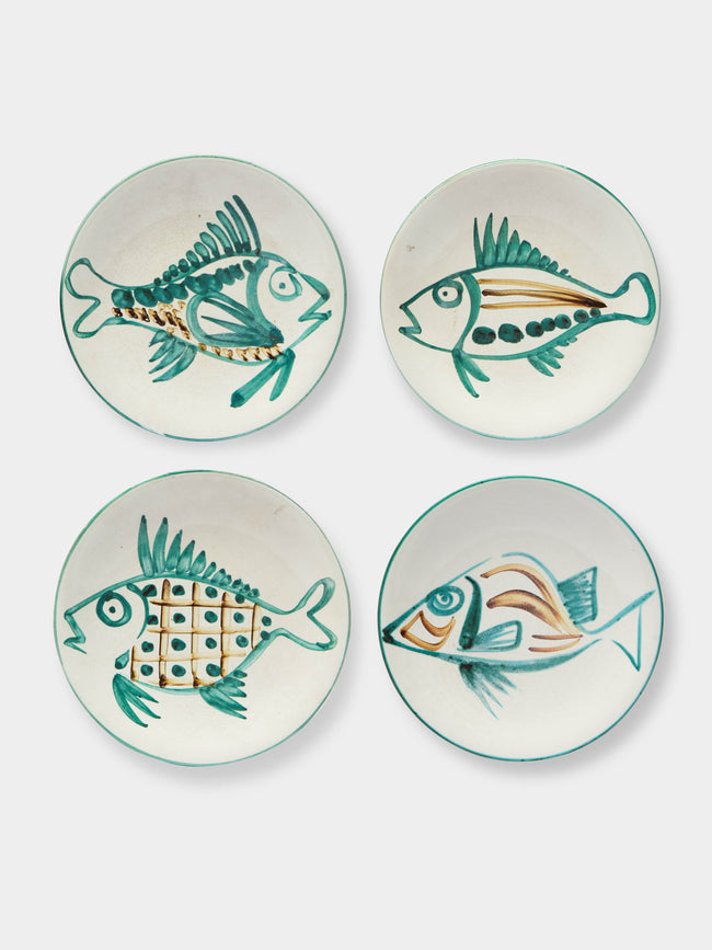 Antique and Vintage - 1950s Robert Picault Ceramic Dinner Plates (Set of 4) -  - ABASK - 