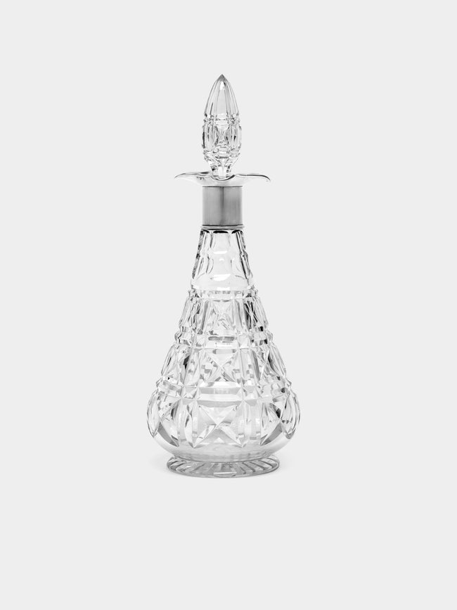 Antique and Vintage - 1924 Art Deco Solid Silver and Cut Crystal Decanters (Set of 2) -  - ABASK - 