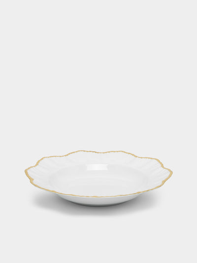 Pinto Paris - Simple Dentelle Hand-Painted Porcelain Soup Plate -  - ABASK - 