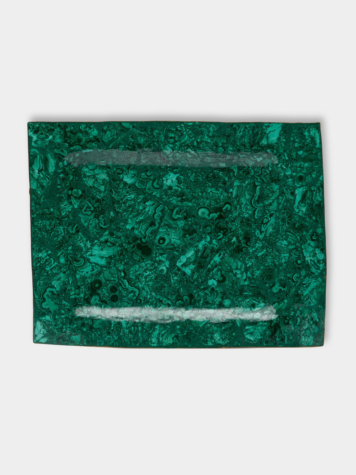 Antique and Vintage - 1950s Malachite and Bronze Platter -  - ABASK - 