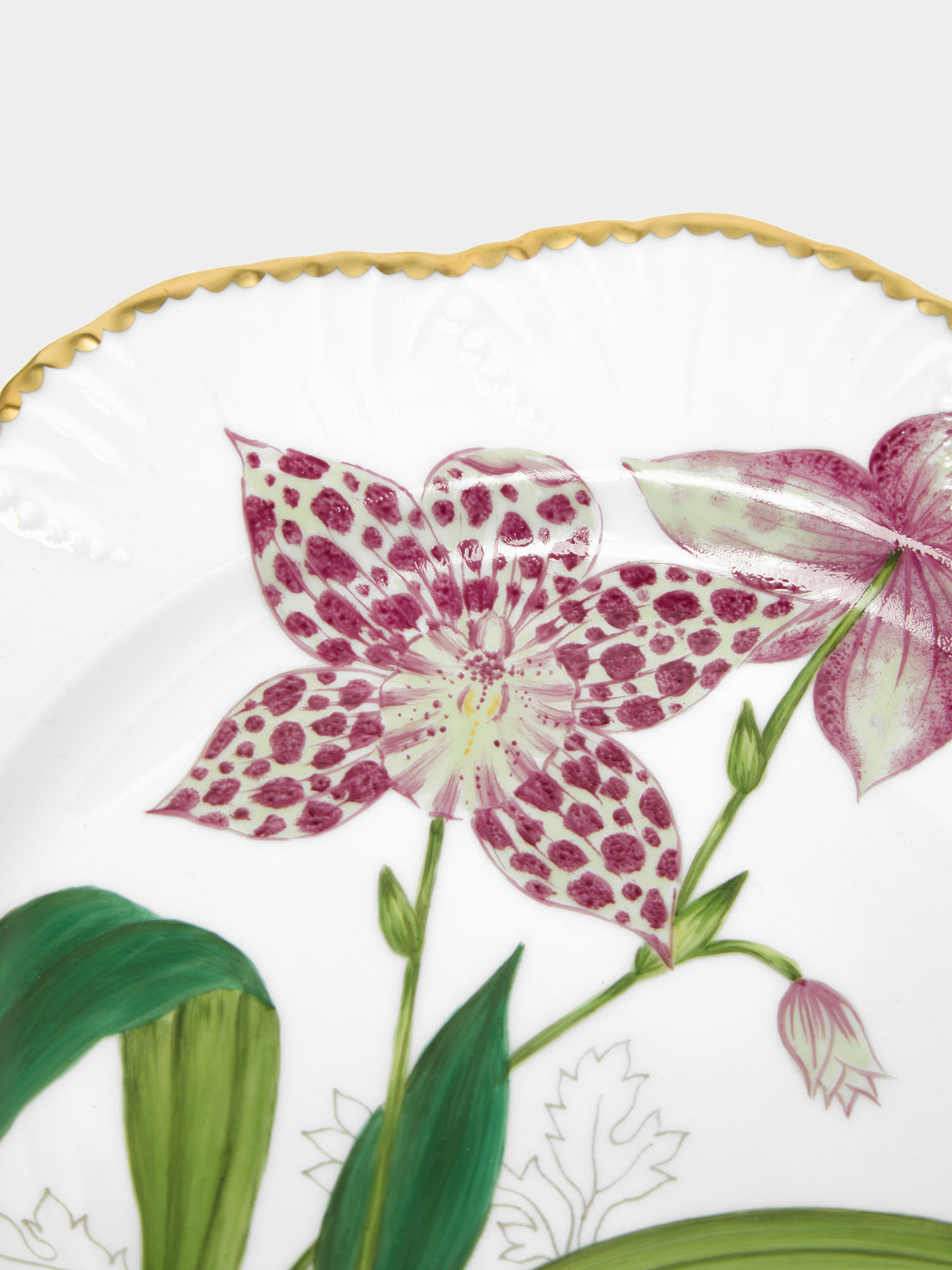 Pinto Paris - Histoires d'Orchidées Hand-Painted Dessert Plates (Set of 6) -  - ABASK