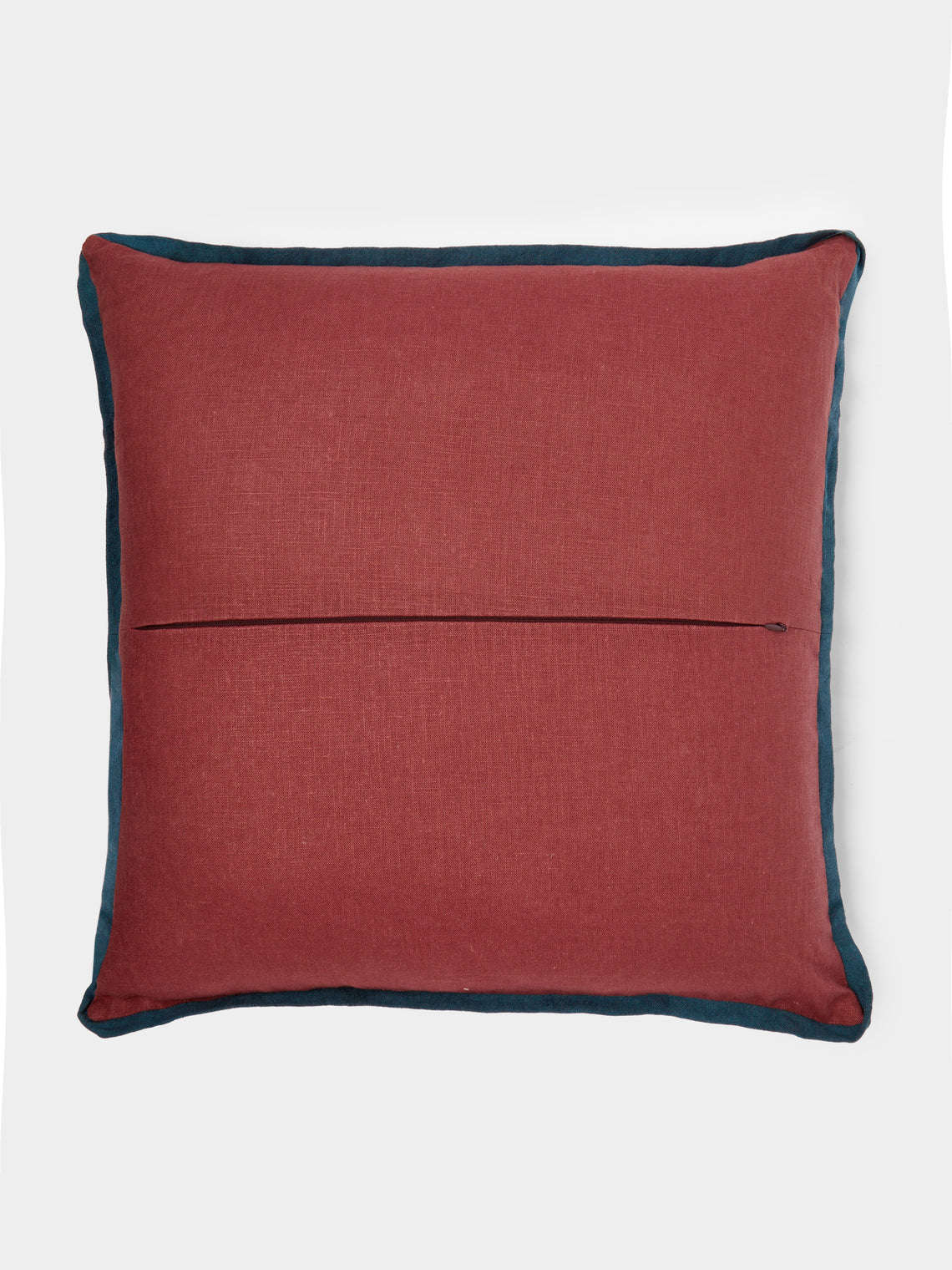 Rosemary Milner - Seaweed Hand-Embroidered Cotton Cushion -  - ABASK
