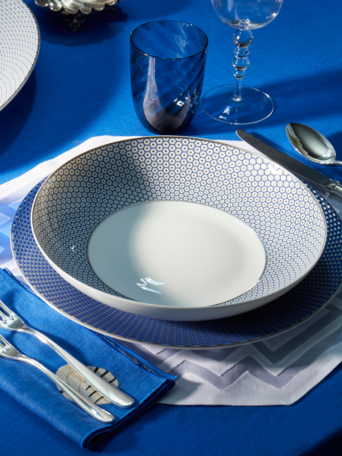 Raynaud - Trésor Bleu Porcelain Deep Side Plate -  - ABASK