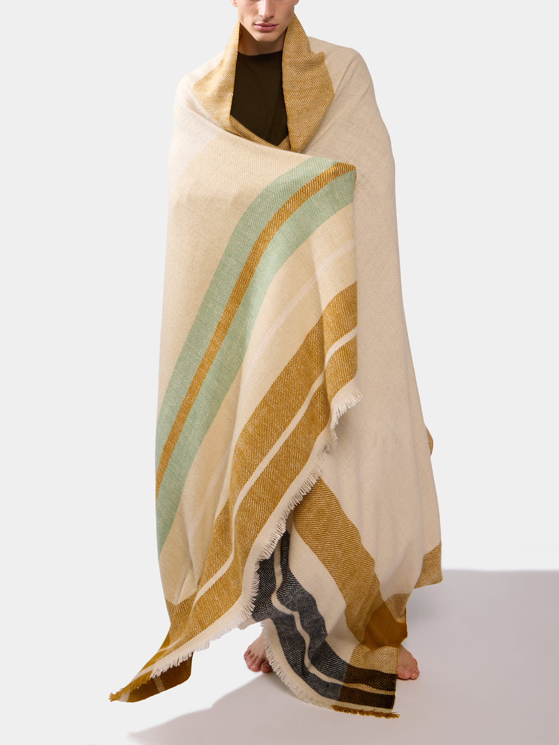 Me & K - Cashmere Striped Blanket -  - ABASK