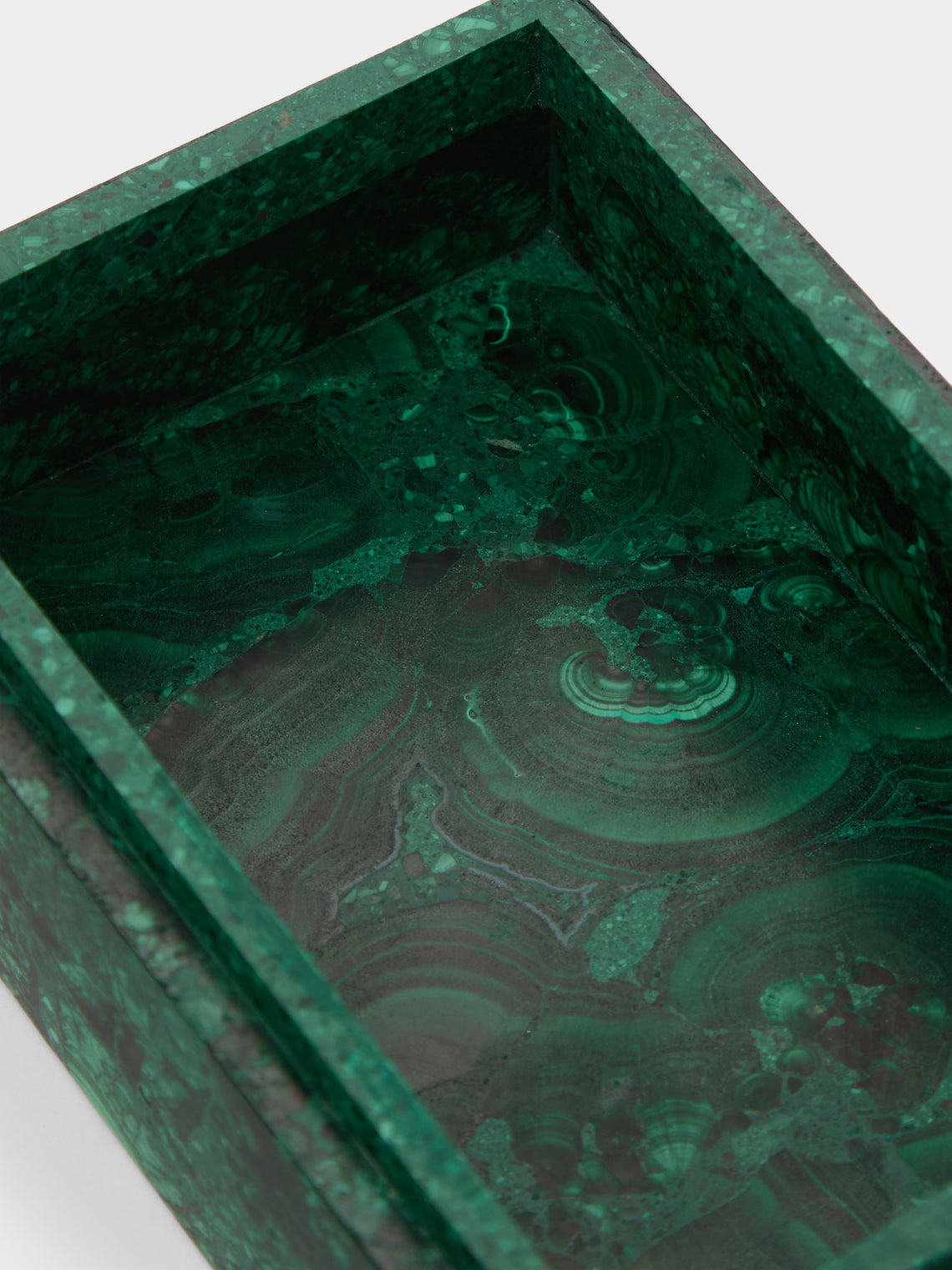 Antique and Vintage - 1950s Malachite Lidded Box -  - ABASK