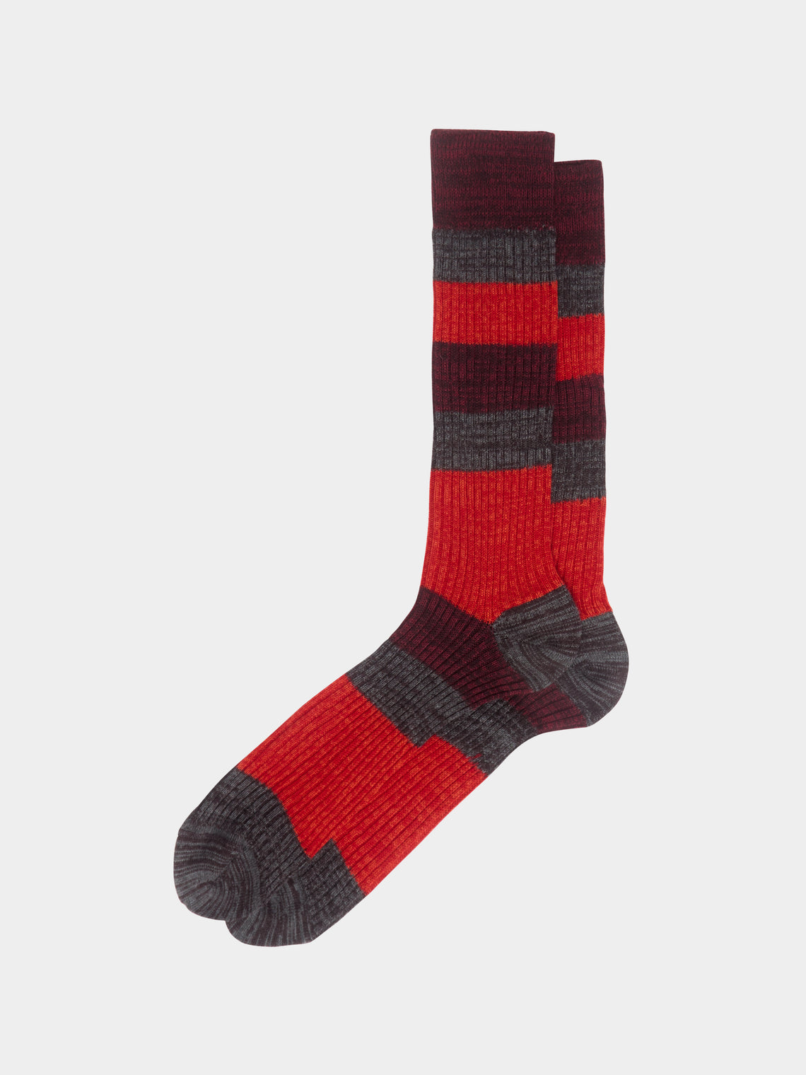 Maria La Rosa - Ribbed Cashmere and Silk Striped Socks | One Size -  - ABASK - 